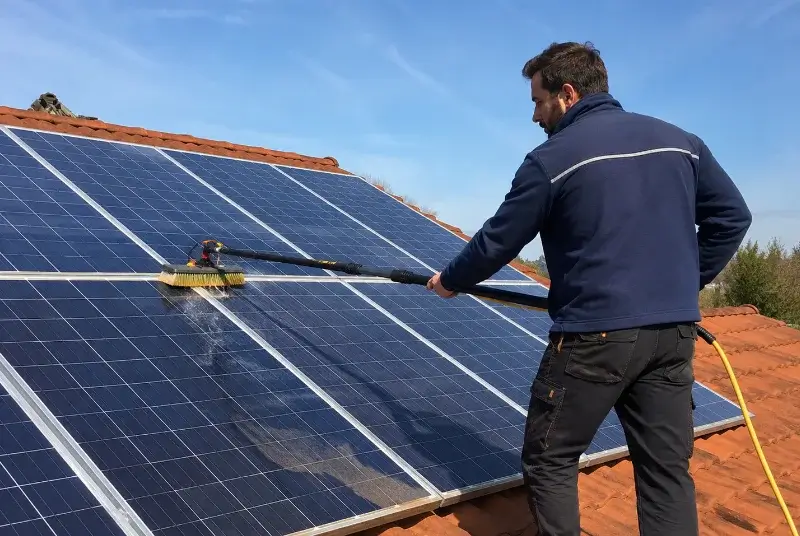 Nettoyage et entretien de panneaux solaires à Plaine